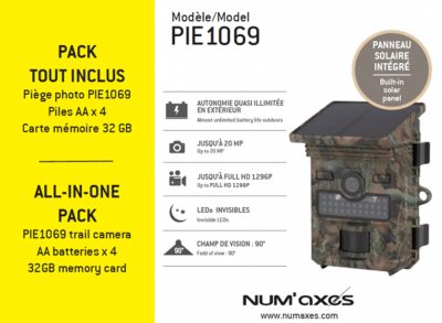 Num'Axes Pack piège photographique PIE1069 avec piles + carte SD - NUM'AXES - PACK Piège PIE1069 (avec piles et carte SD) - obrazek 10