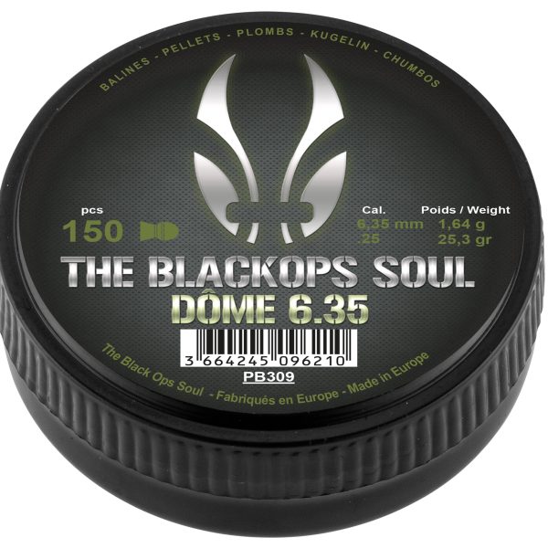 Plombs The Black Ops Soul DOME 6.35mm (Cal .25)