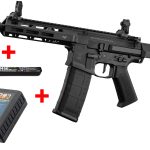 Pack complet Réplique M4 Falcon 904 AEG Mosfet et E.T.U programmable 1,3J + batterie Lipo + chargeur -