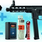 Pack de Noel replique AEG Battle X + point rouge BO gris a capteur solaire + masque  + batterie et chargeur -