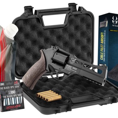Pack Airsoft revolver CO2 CHIAPPA RHINO 50DS + Co2 + billes + cible + mallette