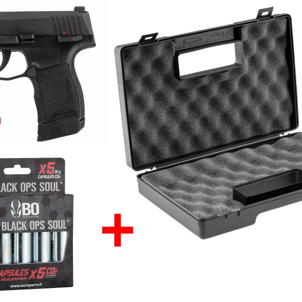 Pack SIG SAUER Pistolet airsoft CO2 P365 - Pack GBB P365 Sig sauer + mallette + CO2