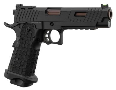 Pistolet GBB Golden Eagle Hi-Capa 5.1 Noir/Bronze airsoft - REP GBB GE HI CAPA NOIR / CULASSE GOLD GRIP ANTIGLISSE - 1J - obrazek 2