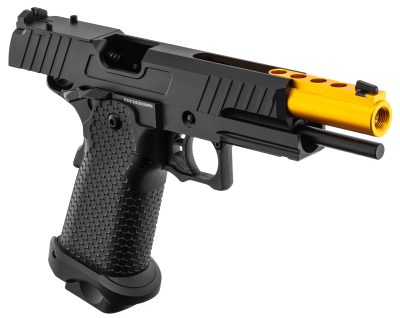 Pistolet GBB Golden Eagle Hi-Capa 5.1 Noir/Gold airsoft - REP GBB GE HI CAPA NOIR /OR - 1J - obrazek 6