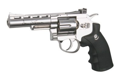 Réplique airsoft revolver Dan Wesson silver 4'' CO2 - Revolver Dan Wesson 4''