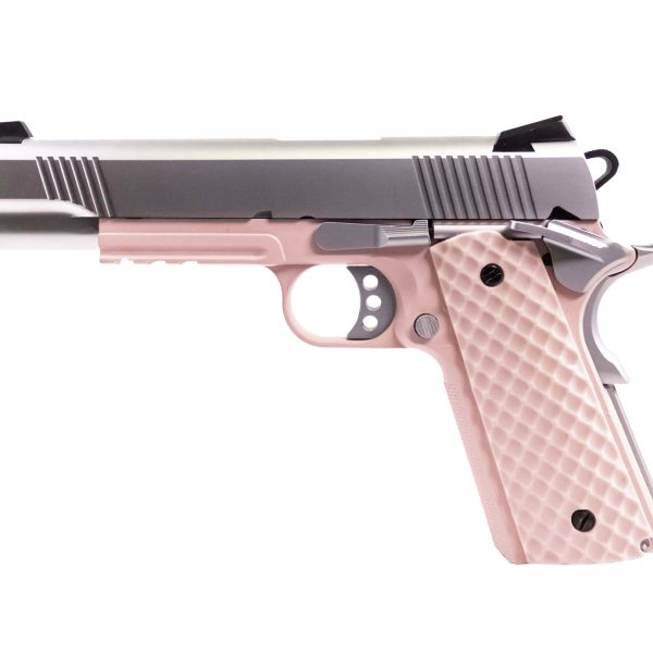Réplique airsoft GBB 1911 MEU Railed  Raven full metal gaz Rose / Silver 1,0J - RAVEN MEU RAILED PINK