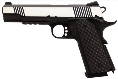GBB Pistol 1911 MEU Rail Raven full metal gaz 1,0J silver slide -