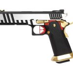 Réplique airsoftt GBB HX2031 SEMI / FULL AUTO Noir & Chrome gaz 1.0J