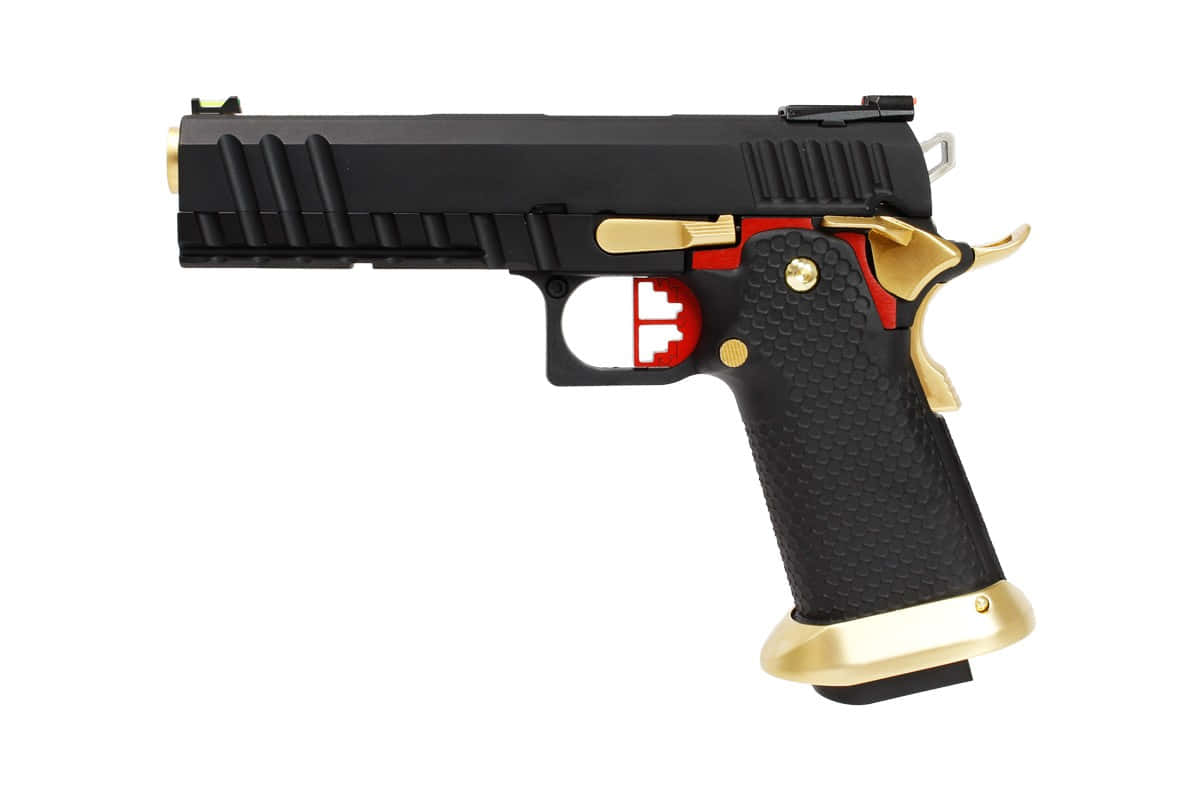 PG42006 Réplique airsoft GBB HX2032 SEMI / FULL AUTO Noir & Or gaz 1.0J - - obrazek 1
