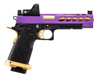 Pistolet Airsoft GBB Stryk Hi-Capa 5.1 Violet et Or Lancer Tactical avec RMR - Pistolet Airsoft GBB Stryk Hi-Capa 5.1 Violet et Or Lancer Tactical - obrazek 5