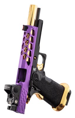Pistolet Airsoft GBB Stryk Hi-Capa 5.1 Violet et Or Lancer Tactical avec RMR - Pistolet Airsoft GBB Stryk Hi-Capa 5.1 Violet et Or Lancer Tactical - obrazek 8