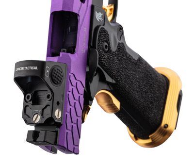 Pistolet Airsoft GBB Stryk Hi-Capa 5.1 Violet et Or Lancer Tactical avec RMR - Pistolet Airsoft GBB Stryk Hi-Capa 5.1 Violet et Or Lancer Tactical - obrazek 9