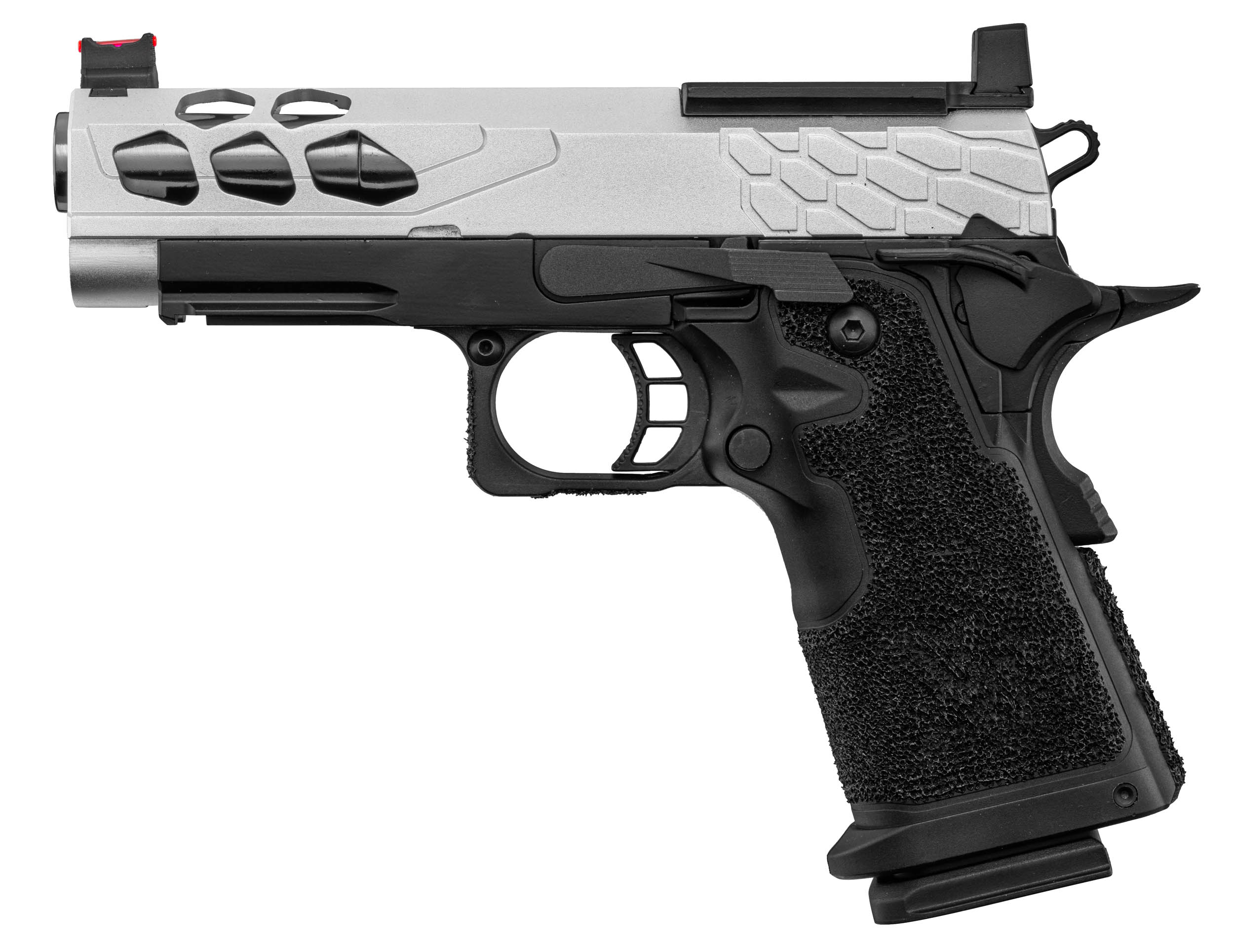Pistolet Airsoft GBB Stryk Hi-Capa 4.3 Silver Lancer Tactical OD-SA-PG9008S asgbox.pl Pistolet Airsoft GBB Stryk Hi-Capa 4.3 Silver Lancer Tactical - obrazek 4