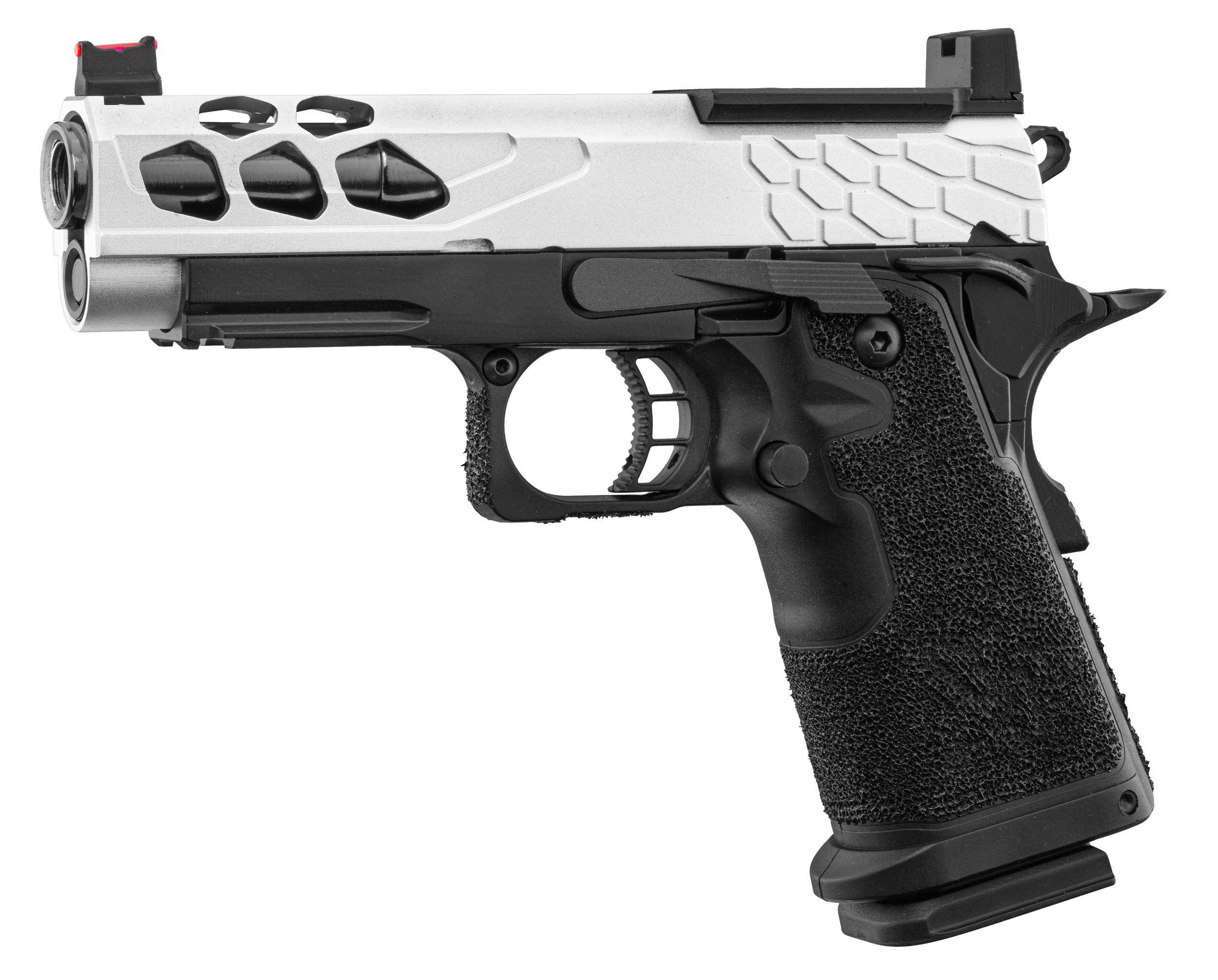 Pistolet Airsoft GBB Stryk Hi-Capa 4.3 Silver Lancer Tactical OD-SA-PG9008S asgbox.pl Pistolet Airsoft GBB Stryk Hi-Capa 4.3 Silver Lancer Tactical - obrazek 5