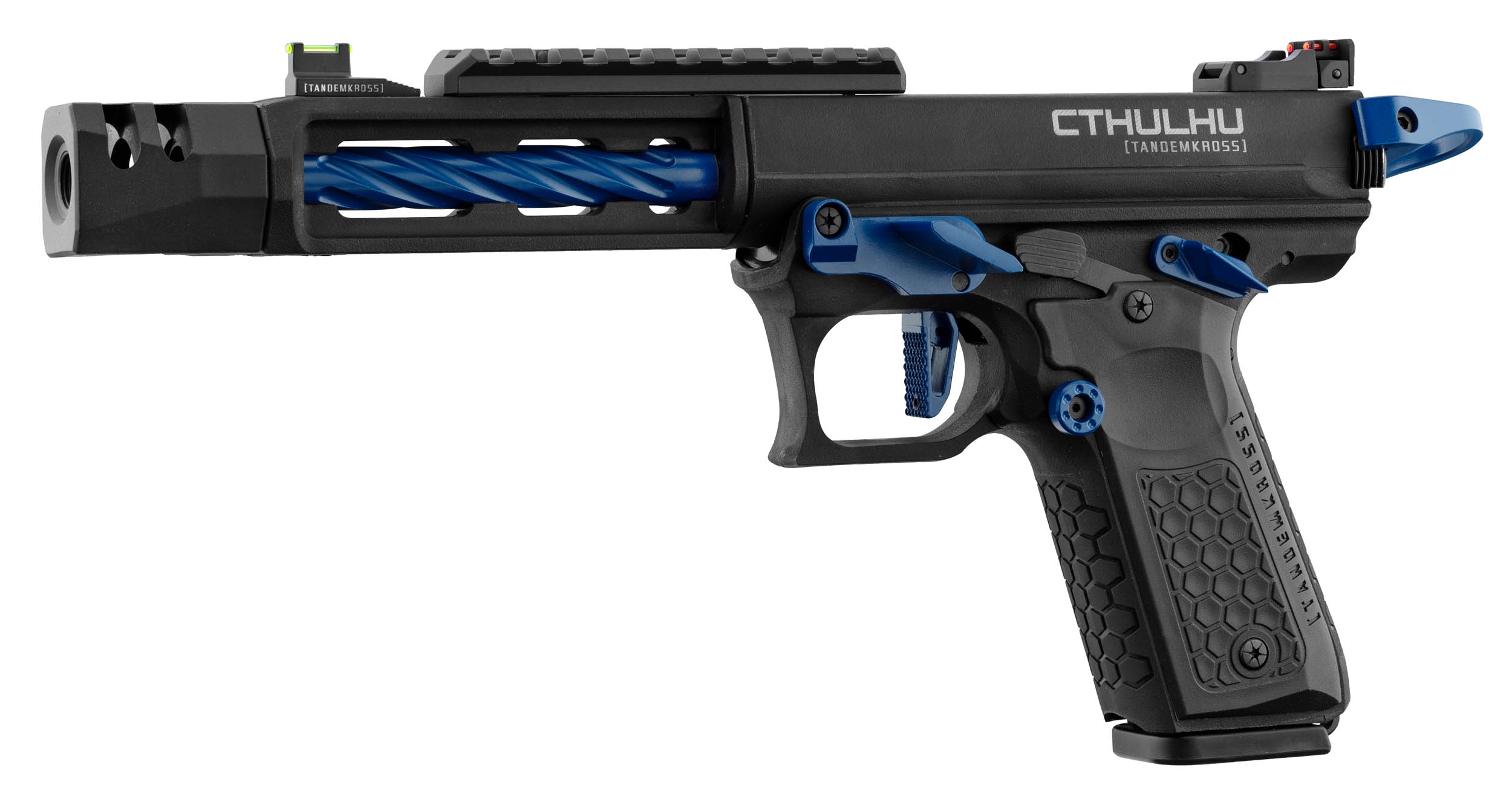 Pistolet GBB Lancer Tactical CTHULHU airsoft noir/bleu OD-SA-PG9010B asgbox.pl Pistolet GBB Lancer Tactical CTHULHU airsoft noir/bleu