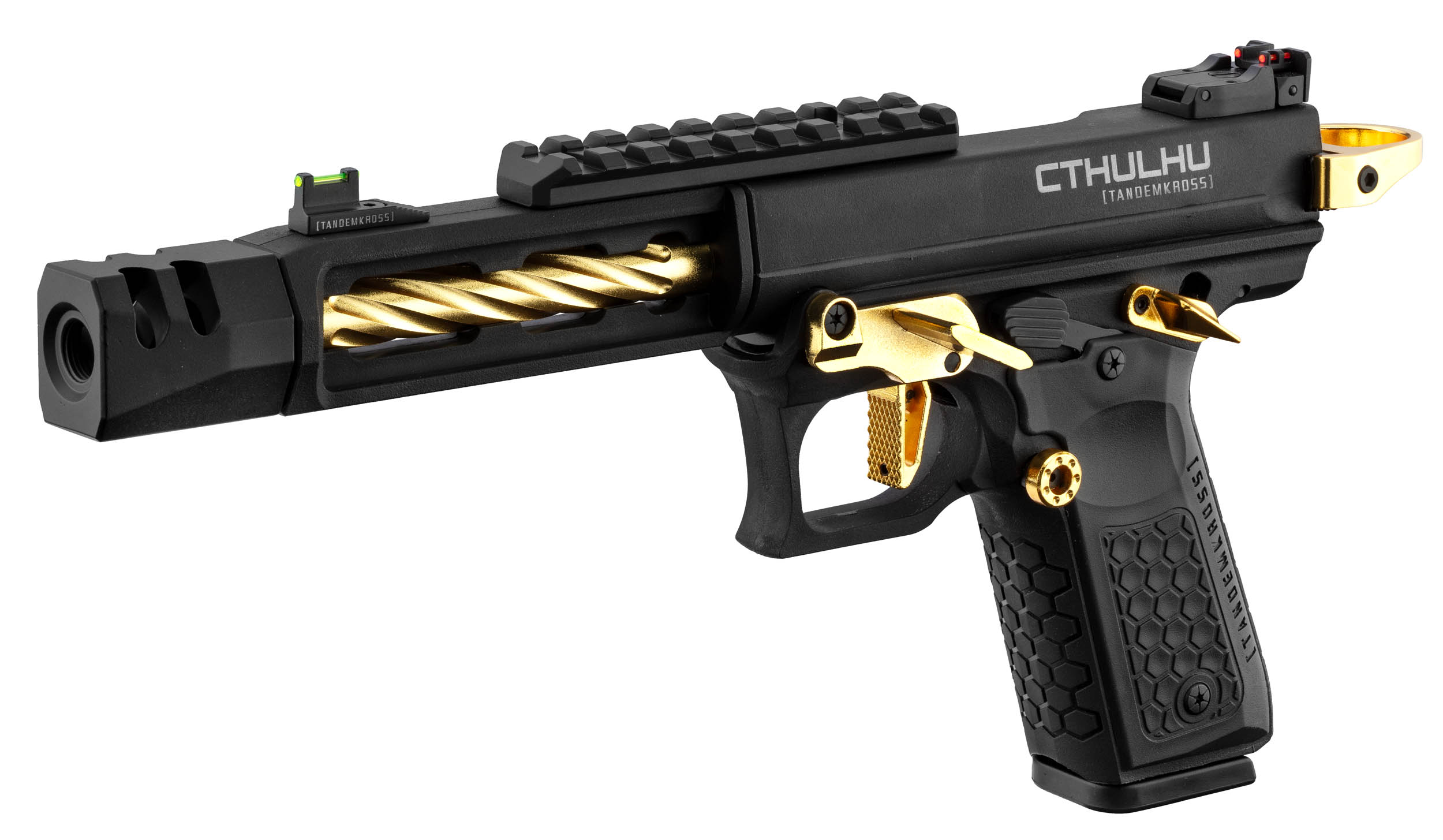 Pistolet GBB Lancer Tactical CTHULHU airsoft noir/or OD-SA-PG9010G asgbox.pl Pistolet GBB Lancer Tactical CTHULHU airsoft noir/or - obrazek 2
