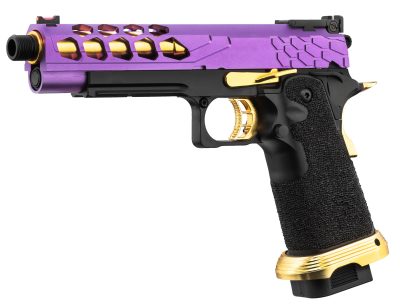 Lancer Tactical Stryk Hi-Capa 5.1 Violet/Or - Pistolet Airsoft GBB Stryk Hi-Capa 5.1 Violet et Or Lancer Tactical