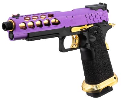 Lancer Tactical Stryk Hi-Capa 5.1 Violet/Or - Pistolet Airsoft GBB Stryk Hi-Capa 5.1 Violet et Or Lancer Tactical - obrazek 3