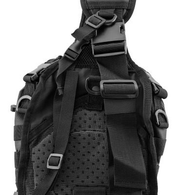 Alternative view of Sac bandoulière airsoft Corso - Nylon tactique - Fermetures velcro - Noir