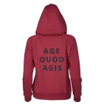 Bluza damska SUPER HOODIE -Beetroot Red - obrazek 4