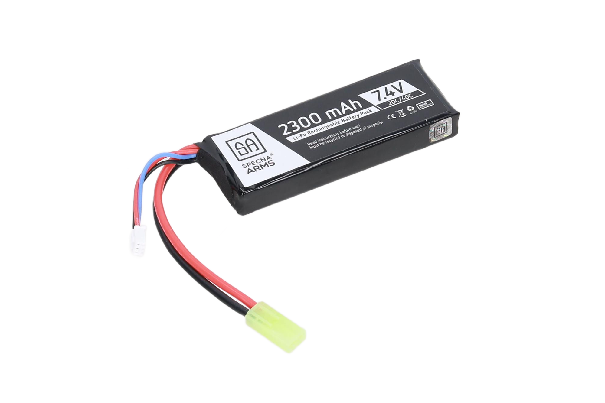 Specna Arms akumulator LiPo 7.4V 2300mAh 20/40C Tamiya mini OD-G-SPE-06-049130-00 asgbox.pl Specna Arms akumulator LiPo 7.4V 2300mAh 20/40C Tamiya mini - obrazek 2