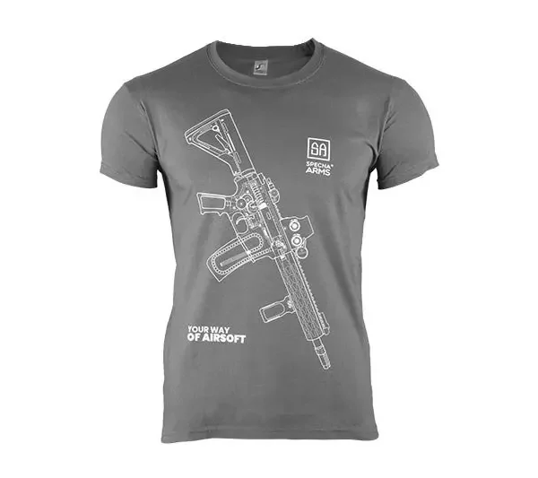 asgbox.pl - Koszulka Specna Arms - Your Way Of Airsoft 01 - szary/biały