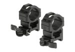 Leapers QD 25.4mm CNC Mount Rings High Black