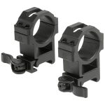 Leapers 30mm QD CNC Mount Rings High Black