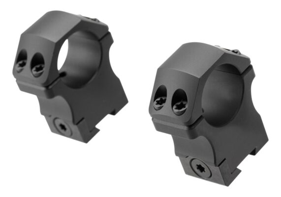 Leapers P.O.I. High Profile 1 Inch Dovetail Rings Black - obrazek 2