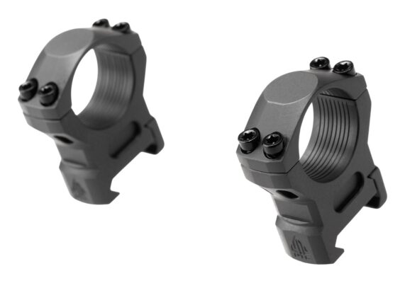 Leapers Steel Medium Profile 1 Inch 25 mm Wide Airgun Rings Black