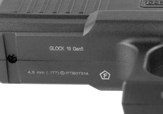 Glock Glock 19 Gen 5 4.5mm Co2 3J Black - obrazek 4