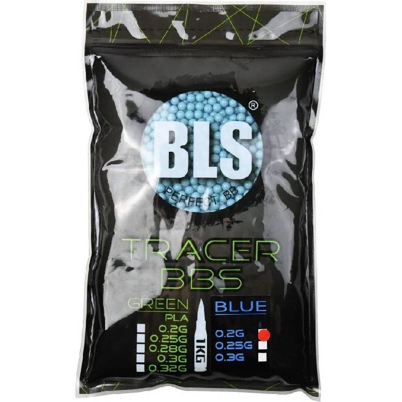 83376 BLS TRACER Airsoft Pellets 0.20g, 5000 BBs (Bag) – Blue - obrazek 1