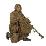 KMCS Ultra-Lite Ghillie Suit Camouflage Poncho – Brown - obrazek 5