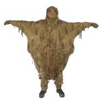 KMCS Ultra-Lite Ghillie Suit Camouflage Poncho – Brown - obrazek 2