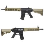 S a T Colt M4 MK16 URG-I 11.5 G3 ETU Airsoft Rifle – Black / FDE - obrazek 2