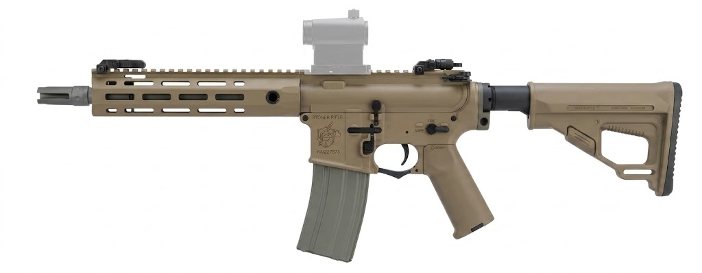 84095 ARES KAC SR-16E Mod2 M-LOK CQB Airsoft Rifle – Tan - obrazek 1