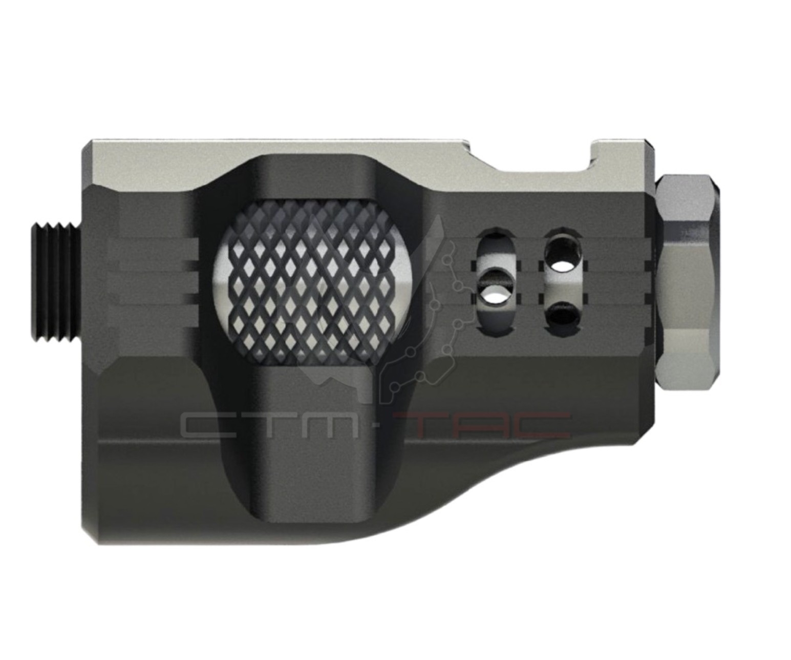 84135 CTM Hi-Capa CNC Aluminum Compensator – Black / Silver - obrazek 2