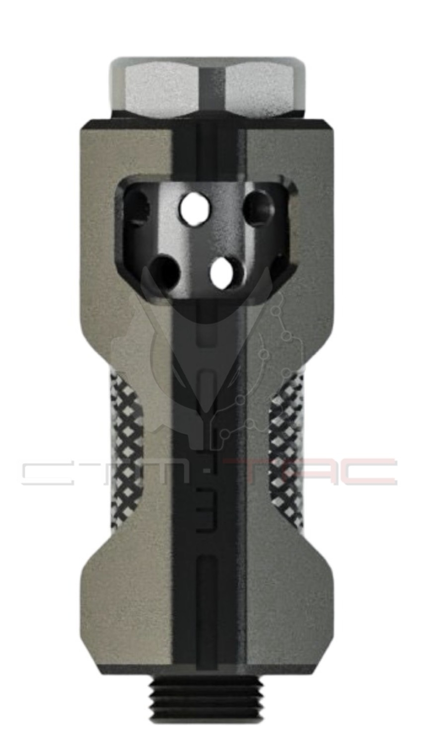 84137 CTM Hi-Capa CNC Aluminum Compensator – Black / Silver - obrazek 4