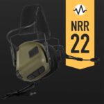 EARMOR M32X PLUS Tactical Headset with Helmet Mount – Green - obrazek 7