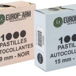 Pastilles autocollantes noires diam. 15 ou 19 mm - Diam.19 mm
