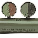 Brown / Khaki 2-color make-up stick - Camouflage baton 2 colors brown / khaki