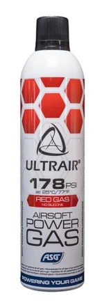 Bouteille de Gaz airsoft Ultrair Rouge ASG - Bouteille GAZ ROUGE Ultrair