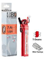 2 sticks batterie Lipo 2S 7.4V 1000mAh 25C - 2 sticks - 1000mAh 25C - Mini Tamyia