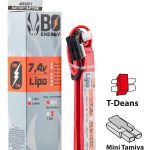 2 sticks batterie Lipo 2S 7.4V 1200mAh 25C - 2 sticks - 1200mah 25C - Mini Tamyia