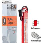 1 stick batterie Lipo 2S 7.4V 1300mAh 25C - 1 stick - 1300mAh 25C - Mini Tamyia