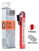 1 stick batterie Lipo 2S 7.4V 1300mAh 25C - 1 stick - 1300mAh 25C - Mini Tamyia