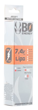 2 sticks batterie Lipo 2S 7.4V 1300mAh 25C - 2 sticks - 1300mah 25C - Mini Tamyia - obrazek 3
