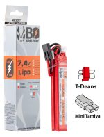 2 sticks batterie Lipo 2S 7.4V 1300mAh 25C - 2 sticks - 1300mAh 25C - Mini Tamyia