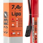 1 stick batterie Lipo 2S 7.4V 1000mAh 25C - 1 stick - 1000mAh 25C - Mini Tamyia