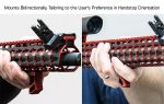Handstop Grip Aluminium Keymod - ROUGE - obrazek 8